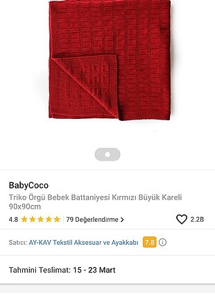 Kırmızı triko bebek battaniye