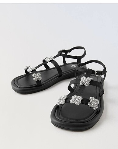 Zara Zara taşlı sandalet