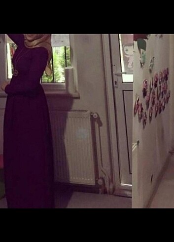36 Beden mor Renk Elbise