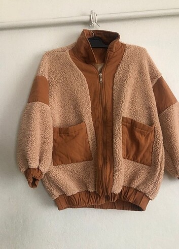 Zara Oversize ceket pofuduk mont 