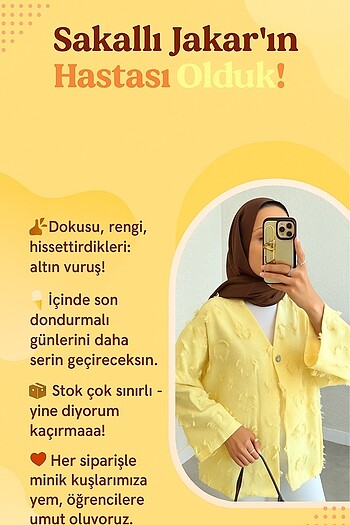 diğer Beden sarı Renk Sakallı Jakar gömlek