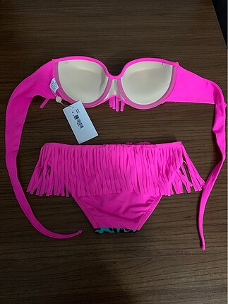 Diğer REFLECTİONS PEMBE DESTEKLİ PÜSKÜLLÜ BİKİNİ TAKIMI