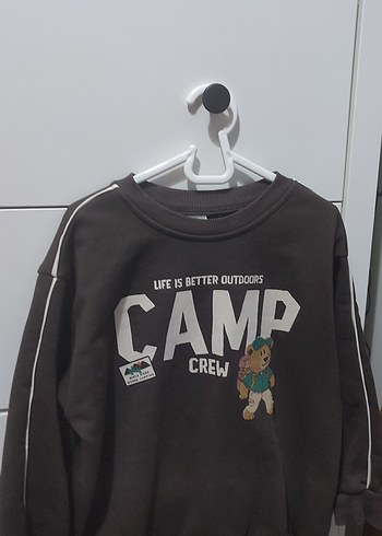 Kahverengi çocuk Sweatshirt - Görsel 3