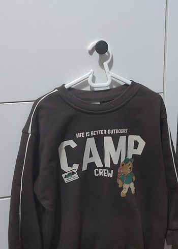Kahverengi çocuk Sweatshirt - Görsel 2