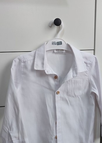 Erkek Çocuk Beyaz  Gömlek - Görsel 3