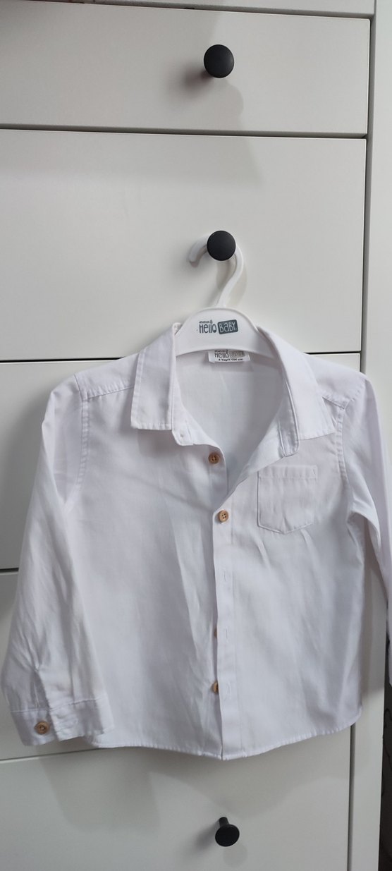 Erkek Çocuk Beyaz  Gömlek - Görsel 3