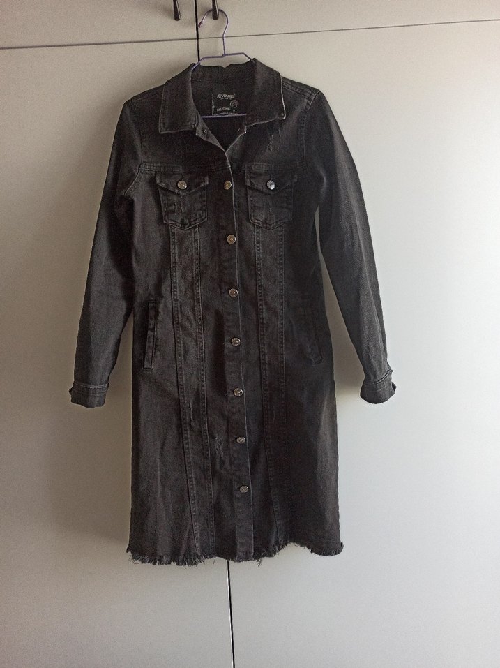 Seven Hill marka Siyah Düğmeli Kadın Denim Ceket.. - Görsel 4