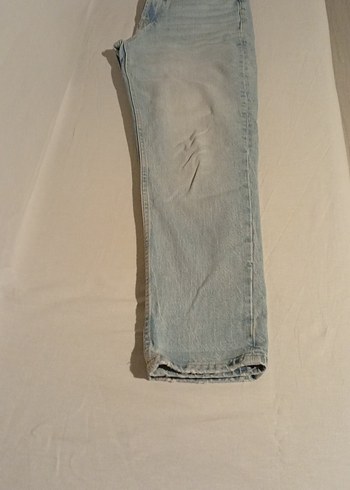 Zara marka açık mavi Renkli Midi Boy Kadın Jean  Denim Pantolon - Görsel 7