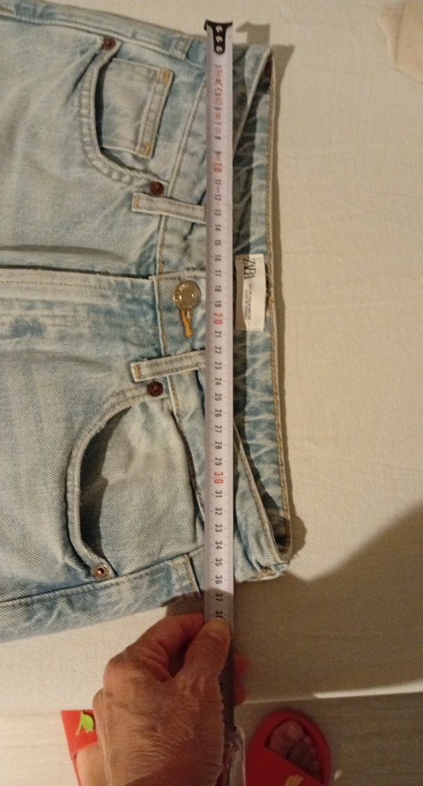 Zara marka açık mavi Renkli Midi Boy Kadın Jean  Denim Pantolon - Görsel 4