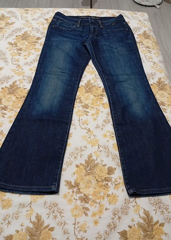 Kadın mavi marka koyu lacivert Jean Denim Pantolon - Görsel 7