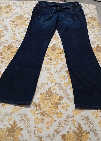 Kadın mavi marka koyu lacivert Jean Denim Pantolon - Görsel 9