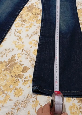 Kadın mavi marka koyu lacivert Jean Denim Pantolon - Görsel 5