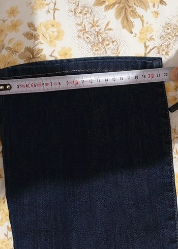 Kadın mavi marka koyu lacivert Jean Denim Pantolon - Görsel 6