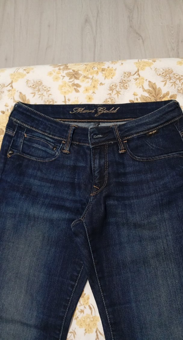 Kadın mavi marka koyu lacivert Jean Denim Pantolon - Görsel 3