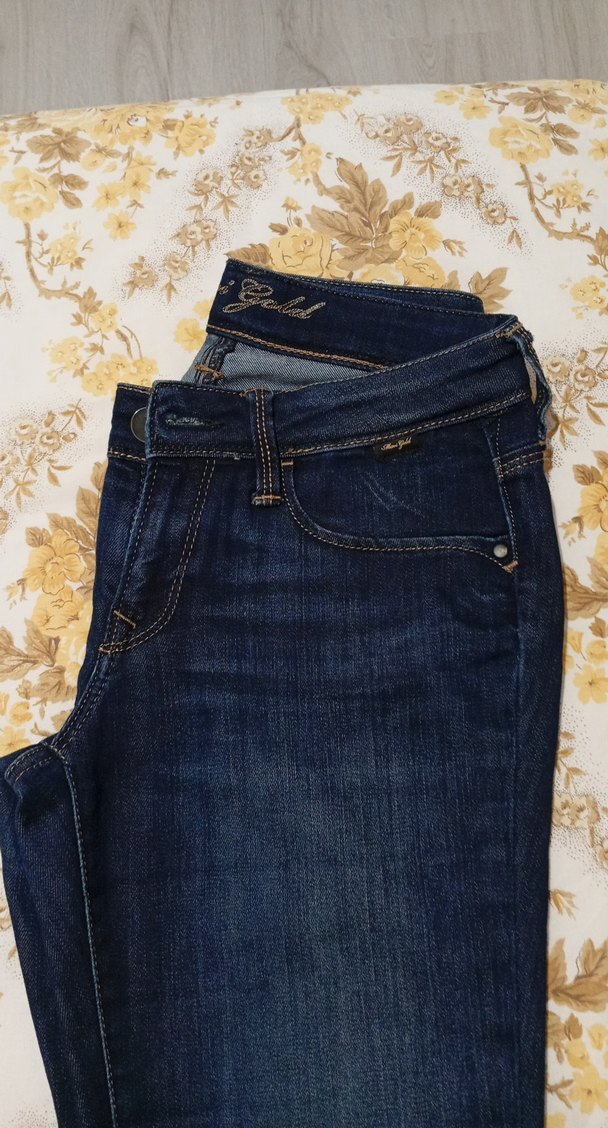Kadın mavi marka koyu lacivert Jean Denim Pantolon - Görsel 2