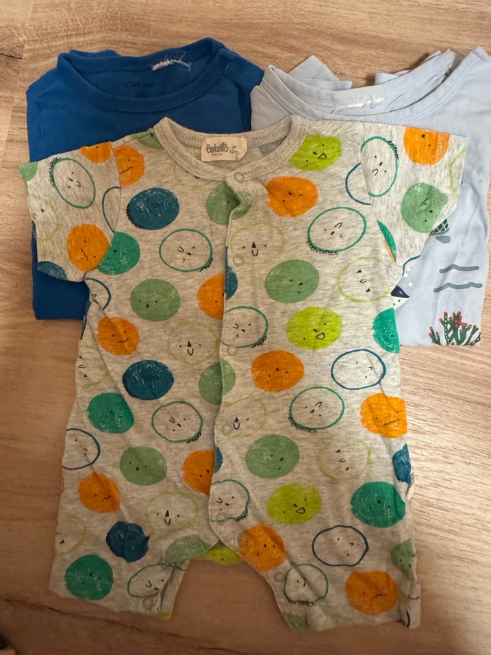 4 adet Pamuklu Kısa Kollu Erkek Bebek Body - Görsel 4