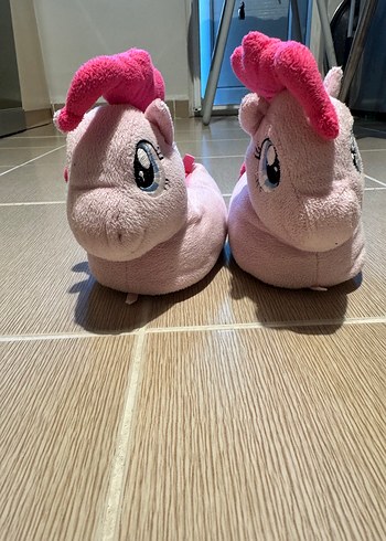 Kız Çocuk Pembe Sıcak Peluş Terlik - Görsel 2