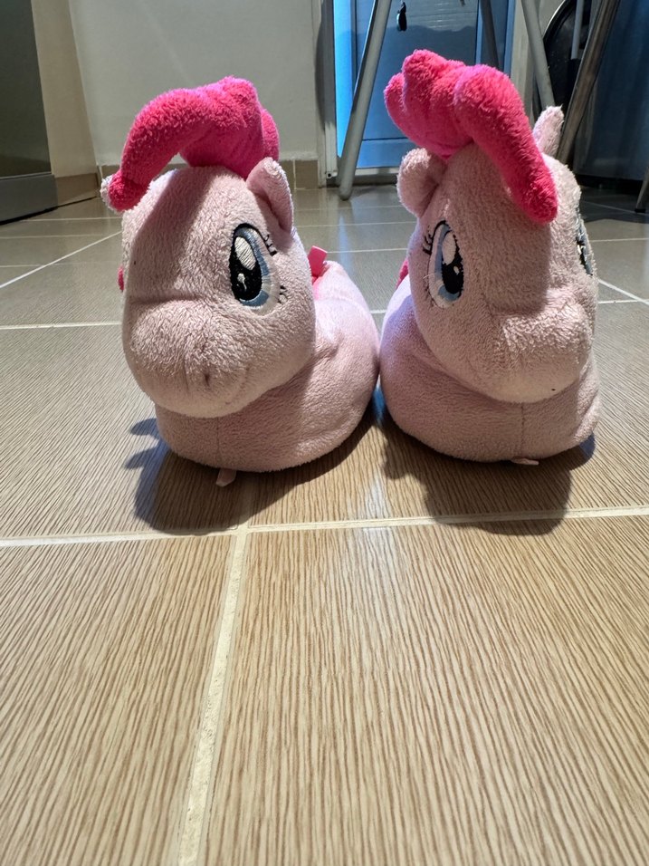 Kız Çocuk Pembe Sıcak Peluş Terlik - Görsel 2