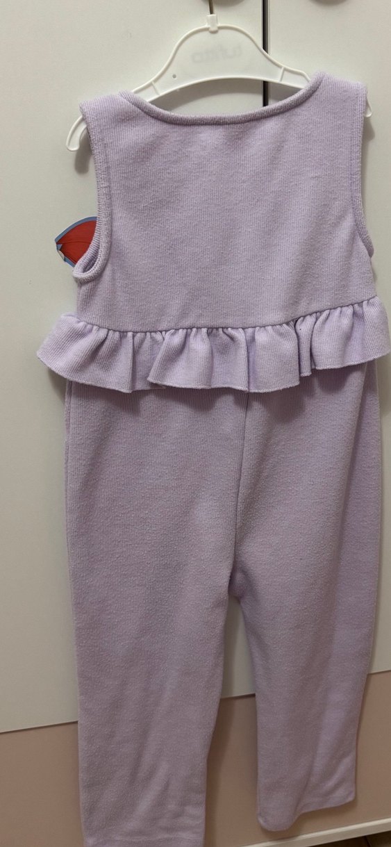 Mor Fırfırlı Kız Bebek Tulum - Görsel 3