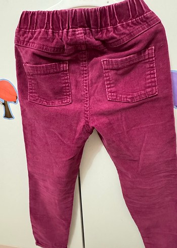 Kız Çocuk Mor Süet Elastik Pantolon - Görsel 2