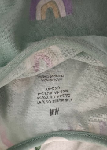 Kız Çocuk Pastel Gökkuşağı Desenli Uzun Kollu Elbise - Görsel 3