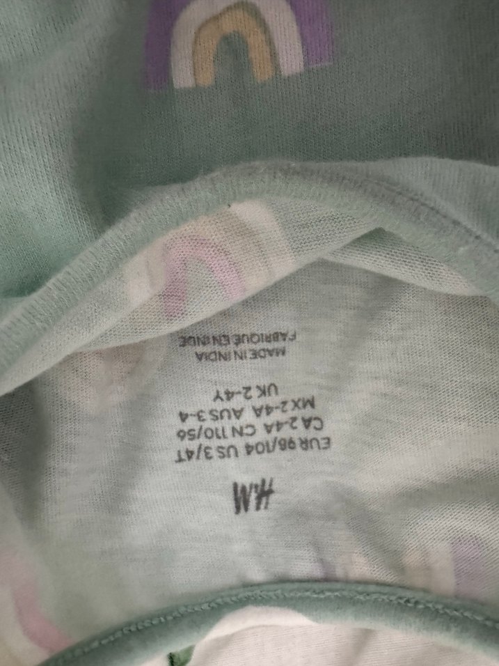 Kız Çocuk Pastel Gökkuşağı Desenli Uzun Kollu Elbise - Görsel 3