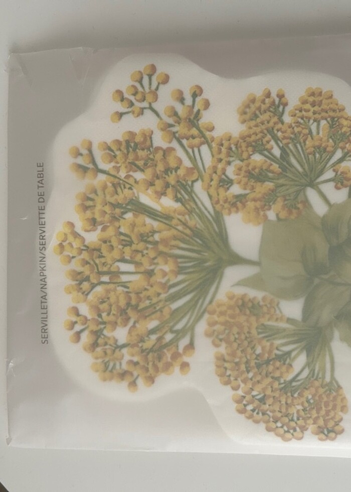 Zara Home Mimoza Çiçek Kağıt Peçete/ 20 Adet - Görsel 3