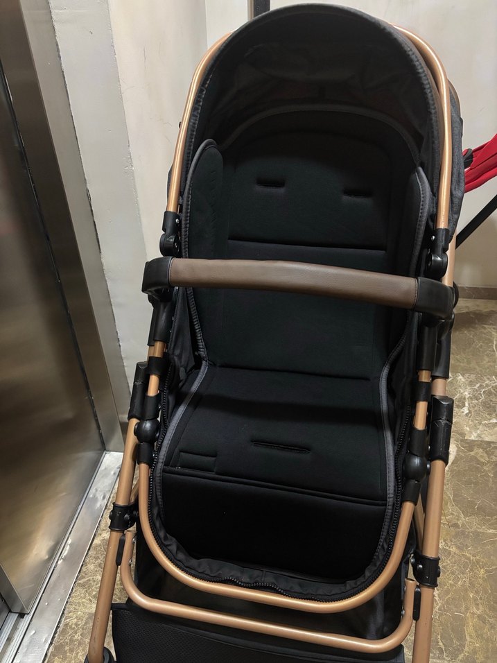 Gri kahverengi bebek arabası - Görsel 4