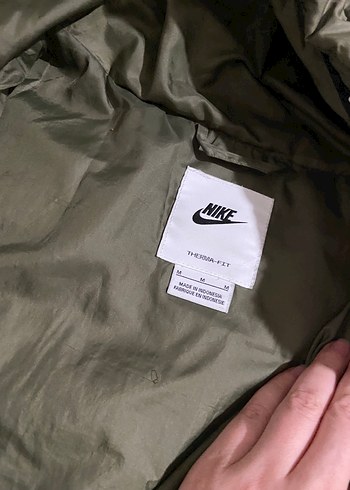 Nike Kadın Haki Midi Kışlık Fermuarlı Ceket