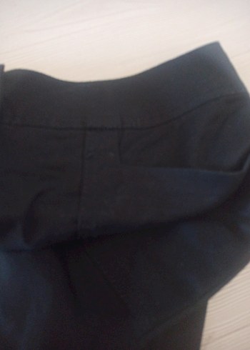 Düğmeli Siyah Midi Denim Kalem Etek - Görsel 4