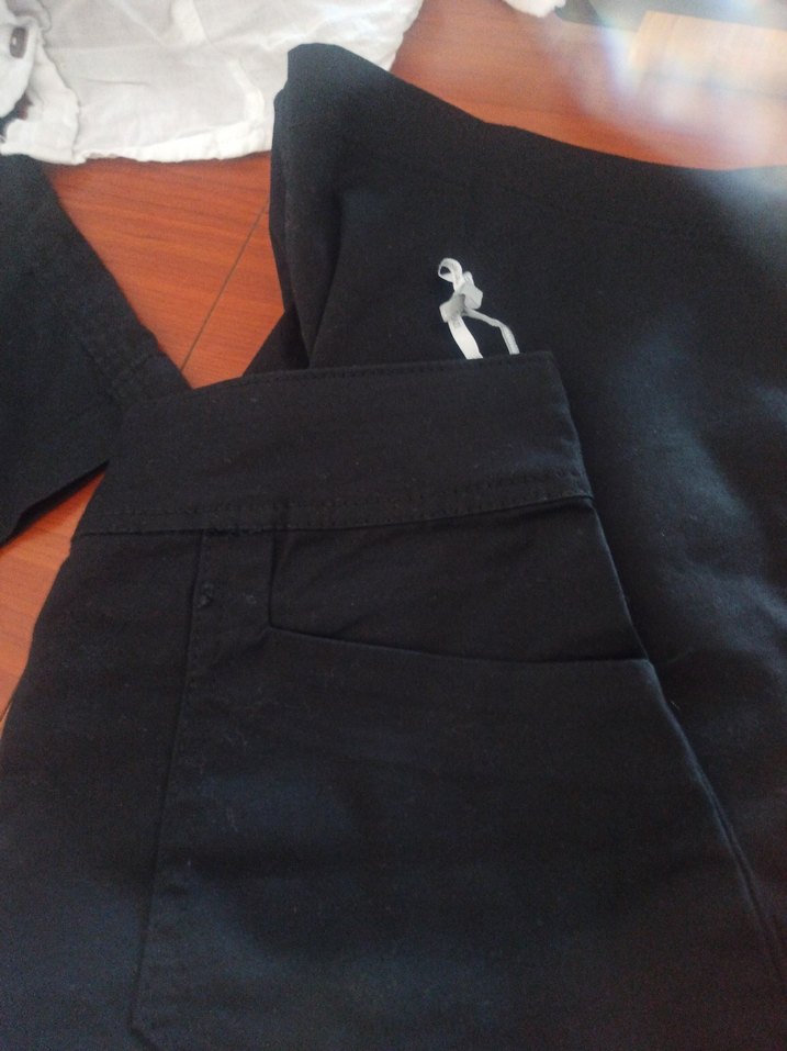 Düğmeli Siyah Midi Denim Kalem Etek - Görsel 5