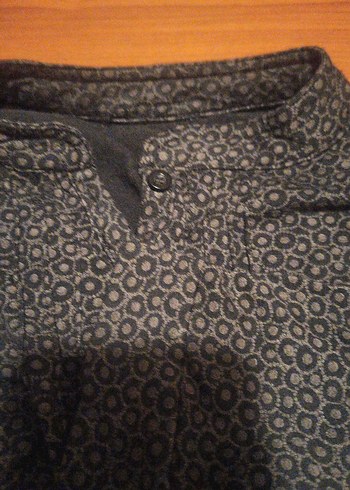 Düğmeli Kahverengi Kadın yumuşak penye Gömlek - Görsel 4