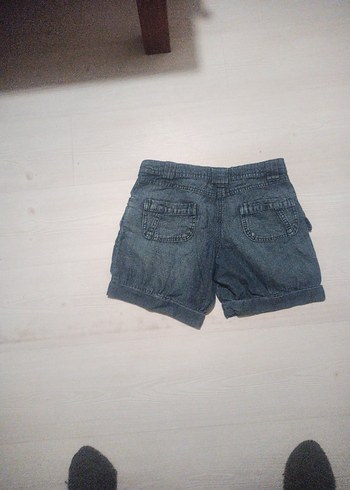 kız cocuk Mavi Denim Mini Şort - Görsel 2