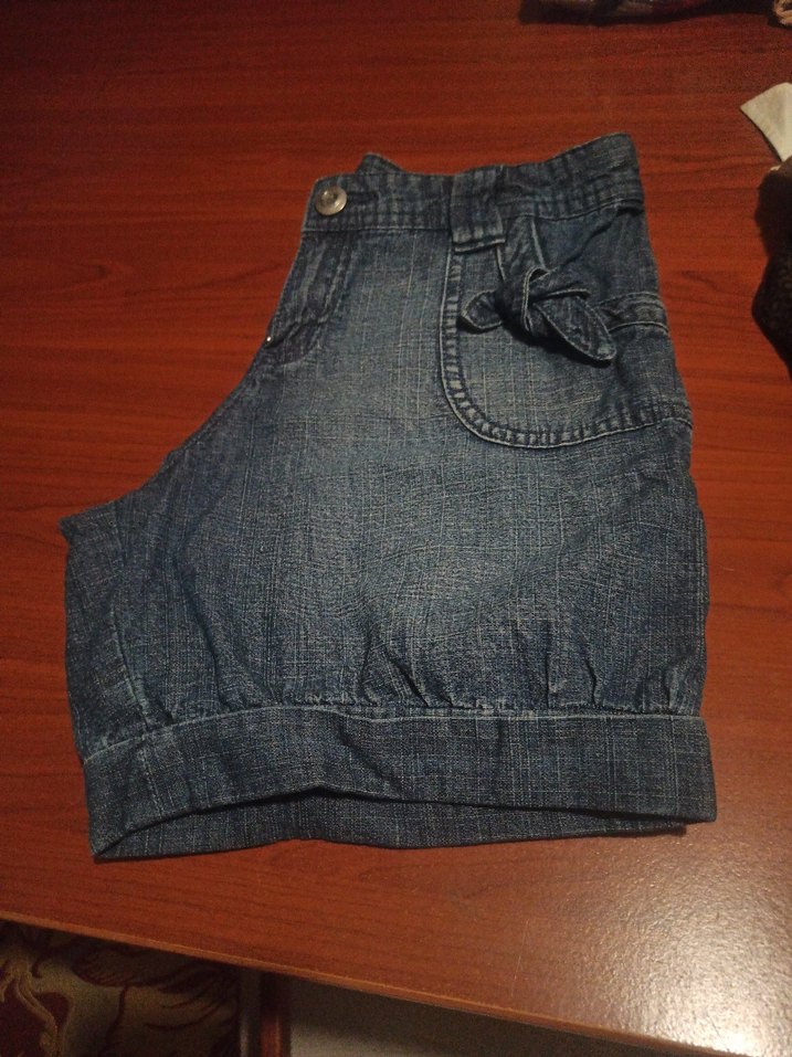 kız cocuk Mavi Denim Mini Şort - Görsel 3