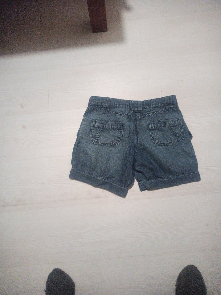 kız cocuk Mavi Denim Mini Şort - Görsel 2
