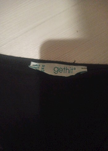 Siyah Mini Payetli V Yaka tisort - Görsel 3