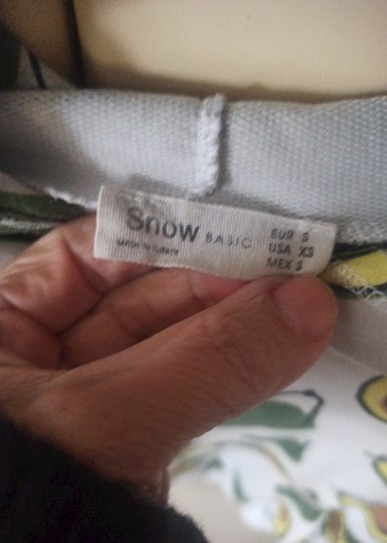 Baskılı Gri Kadın Kısa Sweatshirt - Görsel 2