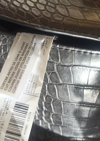 Kahverengi Deri Yılan Derisi Desenli Kadın Çanta Mango markali - Görsel 5