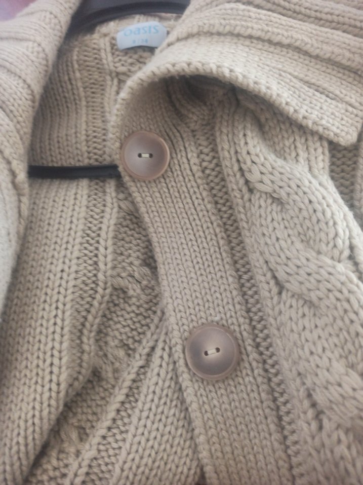 Bej Örgü Mini Oasis markali Hırka - Görsel 3