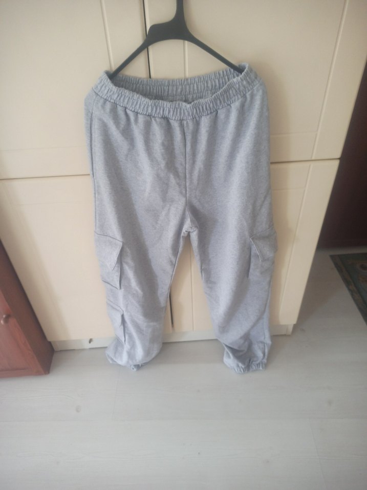 Gri Midi Kadın Salaş Eşofman - Görsel 4