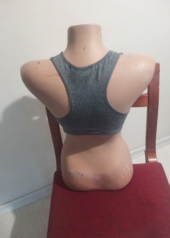 Gri Spor Sütyeni Midi Boy Street Wear - Görsel 8