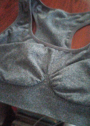 Gri Spor Sütyeni Midi Boy Street Wear - Görsel 7