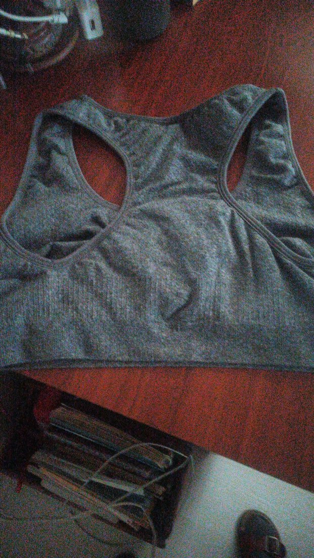 Gri Spor Sütyeni Midi Boy Street Wear - Görsel 3