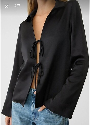 Stradivarius Önü bağlamalı gömlek