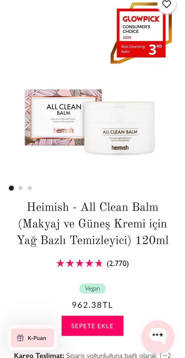 Heimish All Clean Balm Nemlendirici El Kremi - Görsel 3