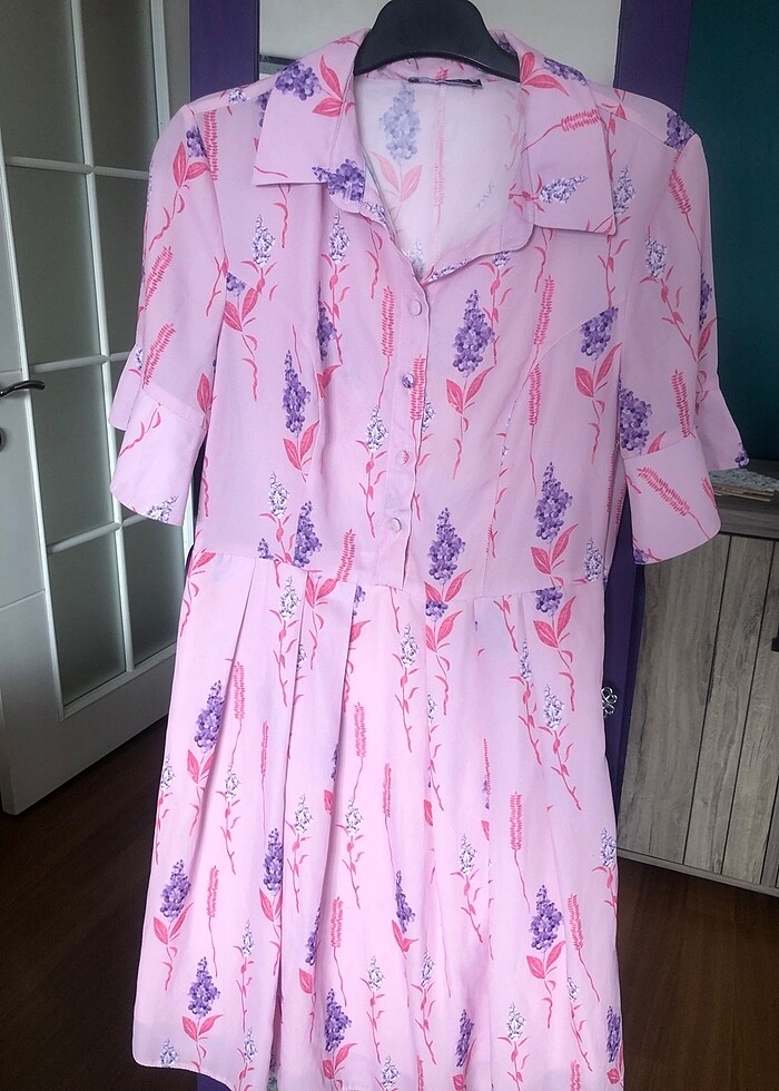 Çiçekli şifon elbise - Görsel 3