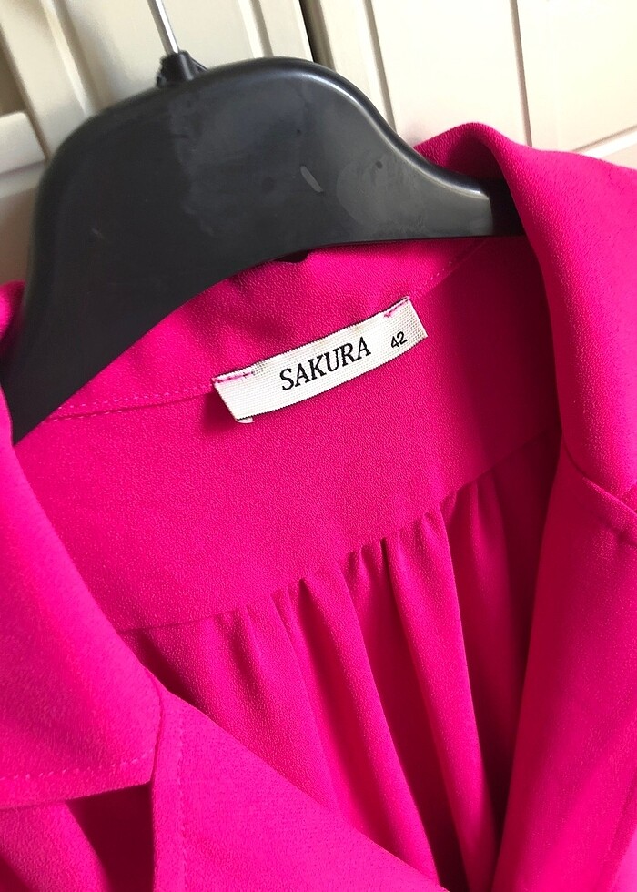 Kruvaze yaka bağlamalı içten bağlamalı elbise - Görsel 2