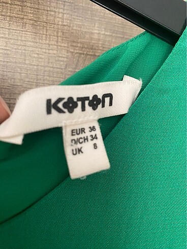 Koton Koton yeşil yazlık midi boy elbise