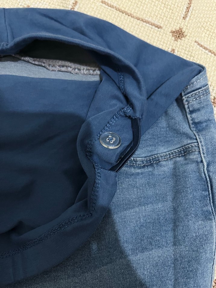 Rahat Kesim Mavi Hamile Kot Pantolon - Görsel 4