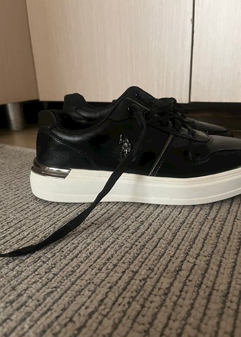 U.S Polo Assn. Siyah Bağcıklı Platform Spor Ayakkabı